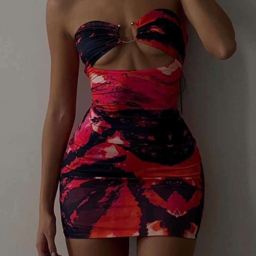 Tiger Mist Strapless Bodycon Dress